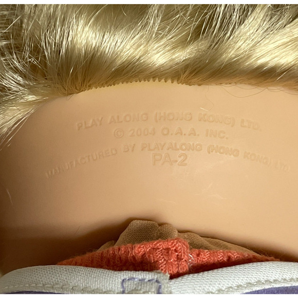 Jakks Pacific Play Along 2004 Cabbage Patch Kids Doll PA-02 Blonde Hair Red Sign - Picture 9 of 11
